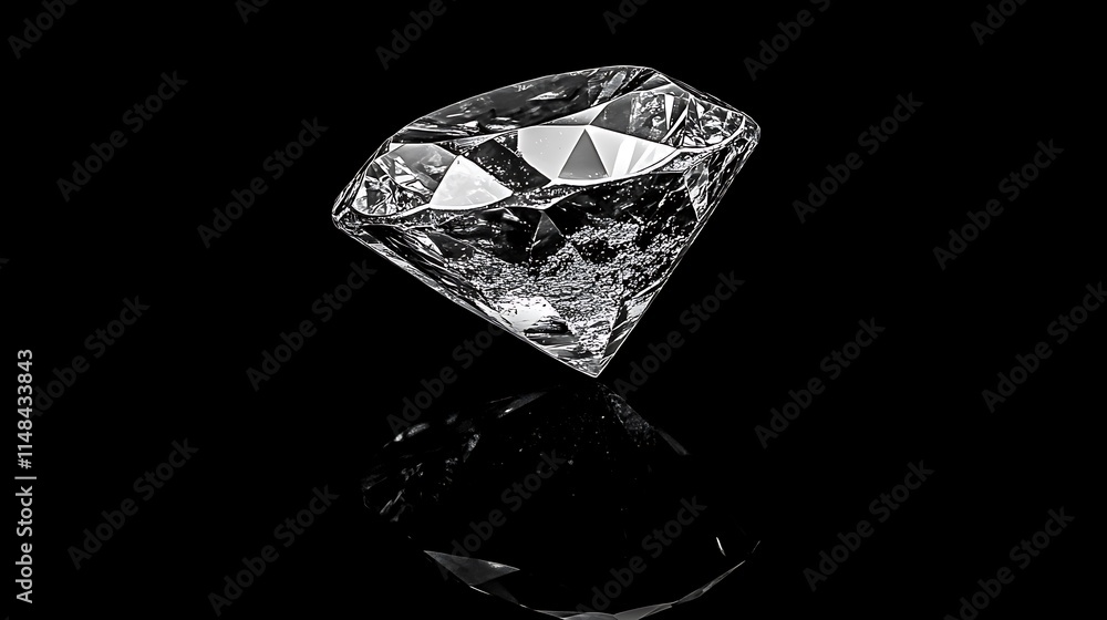 Diamond with reflection. Diamond with reflection.