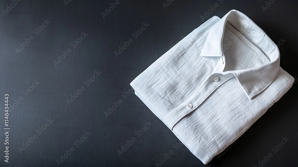 Naklejka premium Folded white shirt. (1)