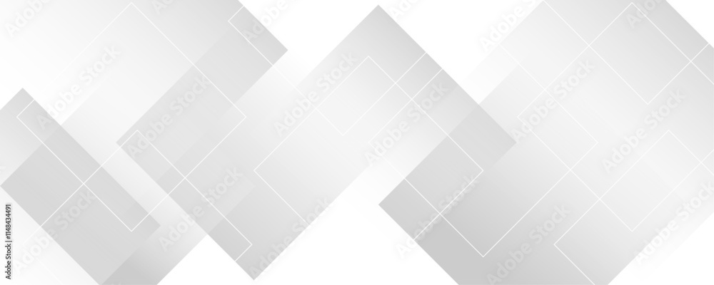 White and gray square banner design. Modern and minimal concept abstract geometric background. Vector abstract elegant with copy space template design. White and gray square banner design. Modern and minimal concept abstract geometric background. Vector abstract elegant with copy space template design.