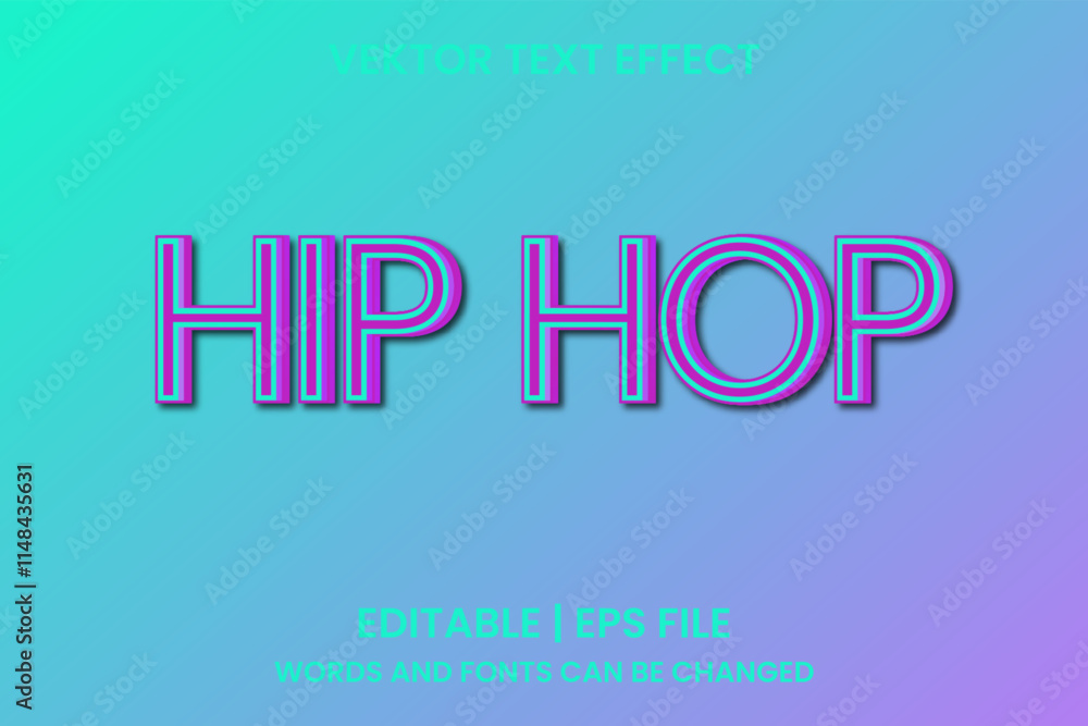 Obraz premium Editable hip hop effect text 