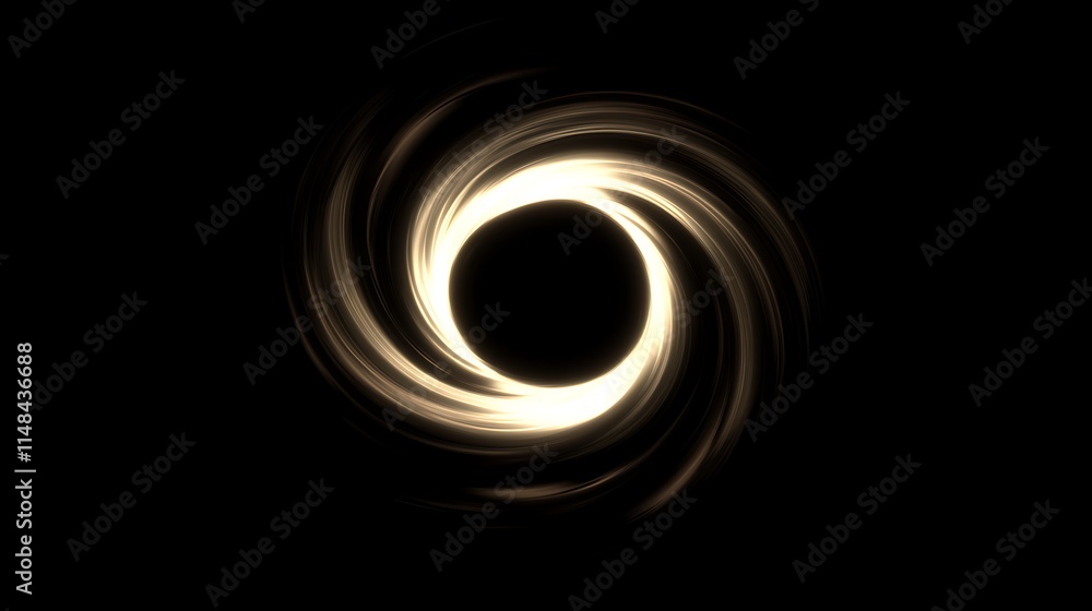 Black hole with glowing swirl. Black hole with glowing swirl.