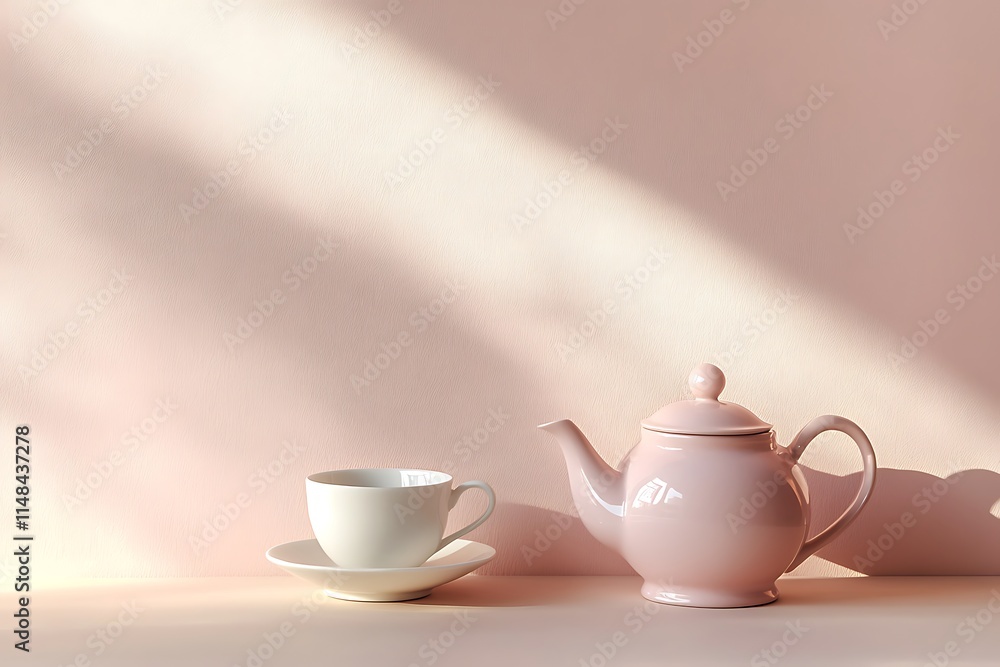 Hot cup of tea, pot and tulip on table against blurred background
Hot cup of tea, pot and tulip on table against blurred background