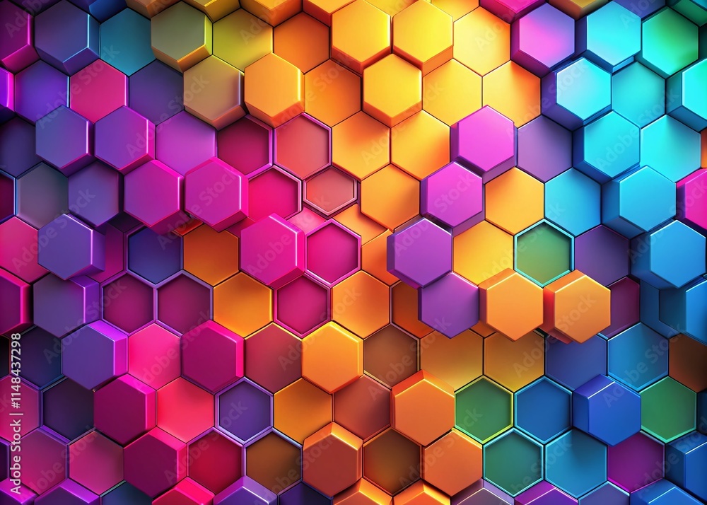 Vertical Hexagon Animation Background, Panoramic Seamless Loop, Abstract Geometric Pattern, 4K Footage Vertical Hexagon Animation Background, Panoramic Seamless Loop, Abstract Geometric Pattern, 4K Footage