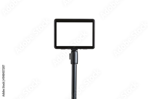 Isolated cellphone held by a selfiestick,illustration.