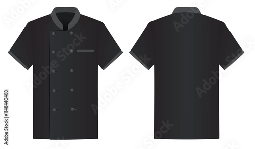 Grey  chef uniform. vector illustration
