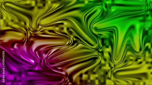 Abstract colorful glossy wave animation liquid background. photo