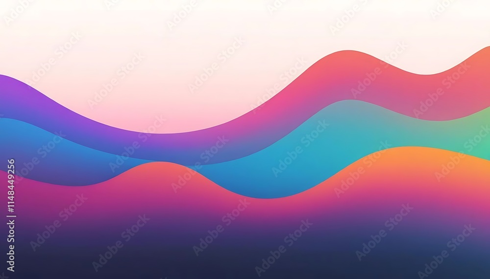 Fototapeta premium Abstract Colorful Wave Gradient Background Design