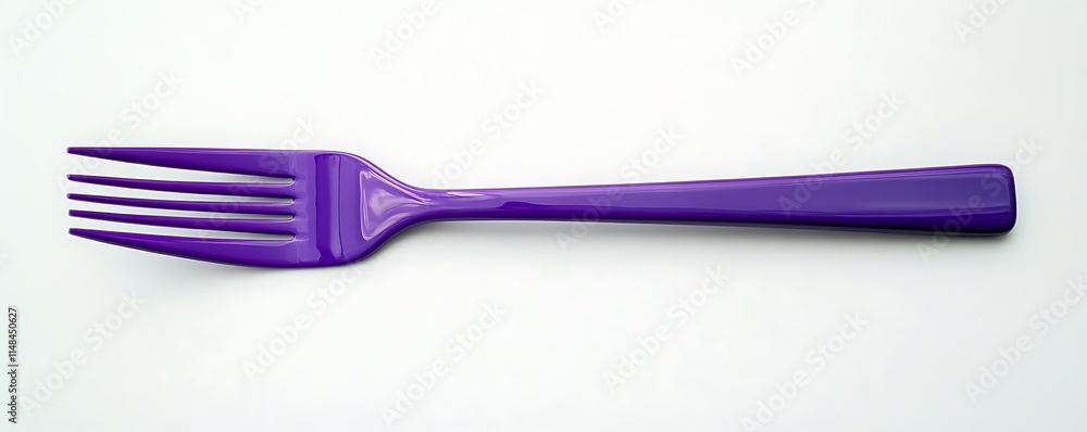Elegant purple fork, isolated on a clean white background with precise clipping path, high-resolution capture. Elegant purple fork, isolated on a clean white background with precise clipping path, high-resolution capture.