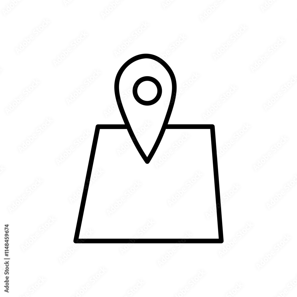 map location line icon map location line icon