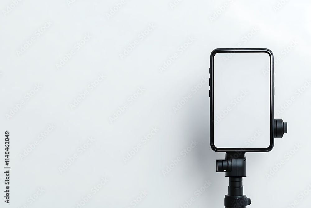 smartphone with stabilizer on white background smartphone with stabilizer on white background