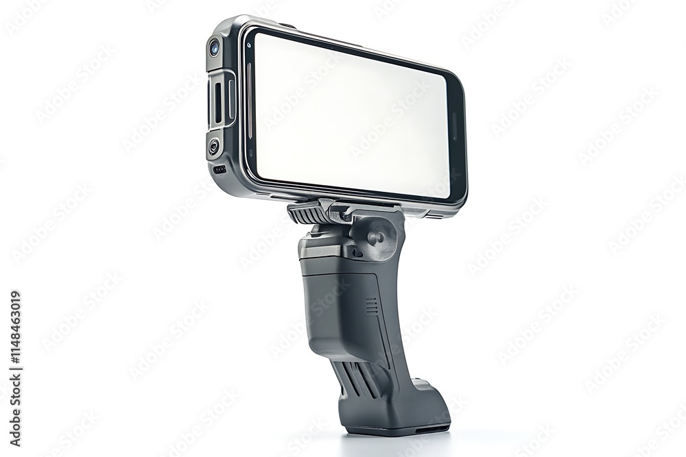smartphone with stabilizer on white background smartphone with stabilizer on white background