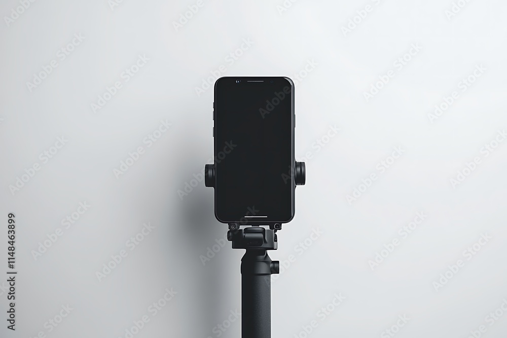 smartphone with stabilizer on white background smartphone with stabilizer on white background
