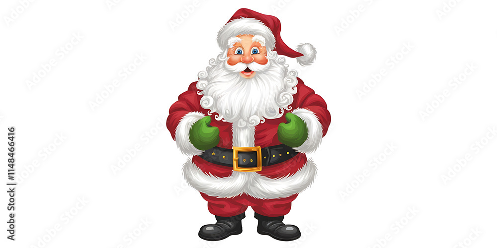 A cutout png design asset of Santa Claus isolated on a white background A cutout png design asset of Santa Claus isolated on a white background