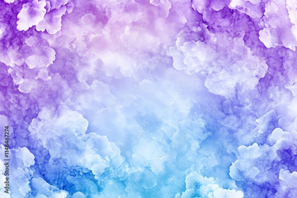 Fototapeta premium A watercolor painting of a galaxy, with soft blends of purples, blues, and pinks creating a dreamy cosmic scene