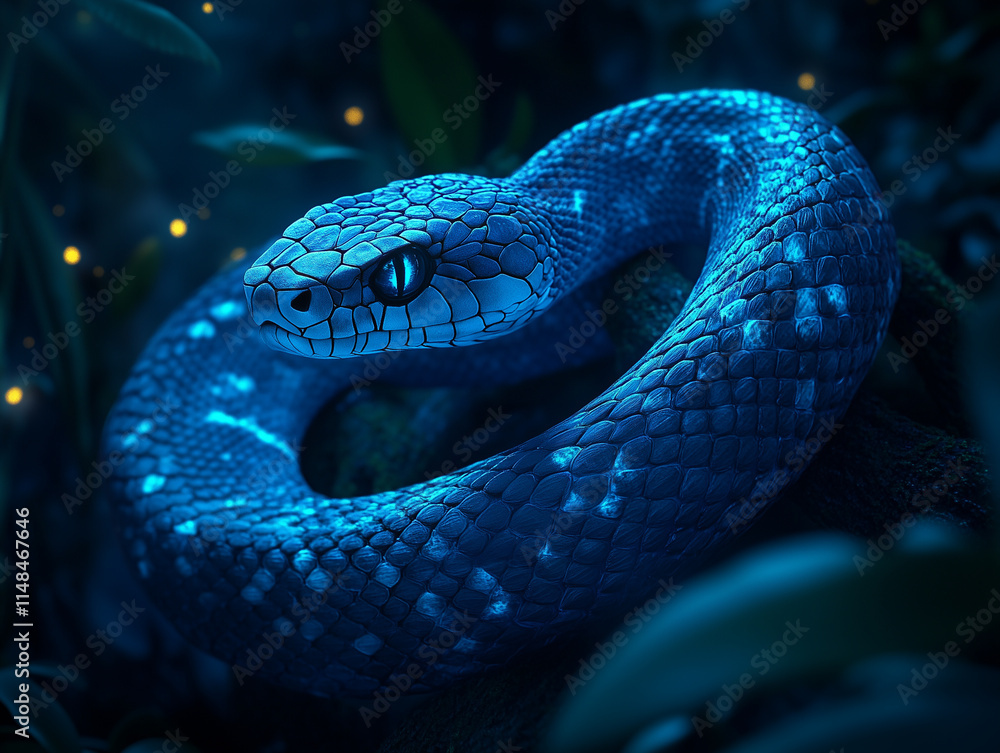 Fototapeta premium 푸른 뱀