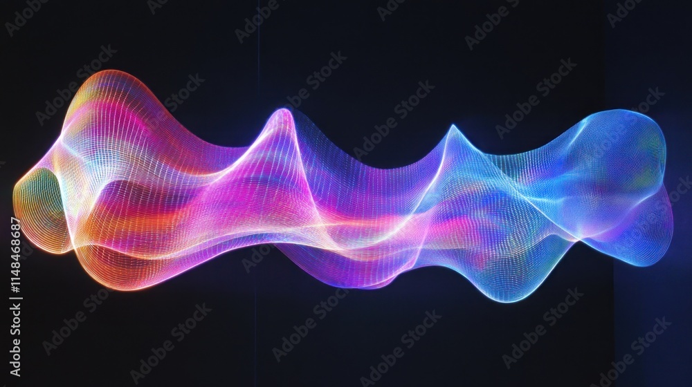 Obraz premium bstract Colorful Wave Digital Art Design