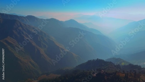 Stunning aerial drone view of Exploring Chakrata's Hidden Gems Drone Cinematic