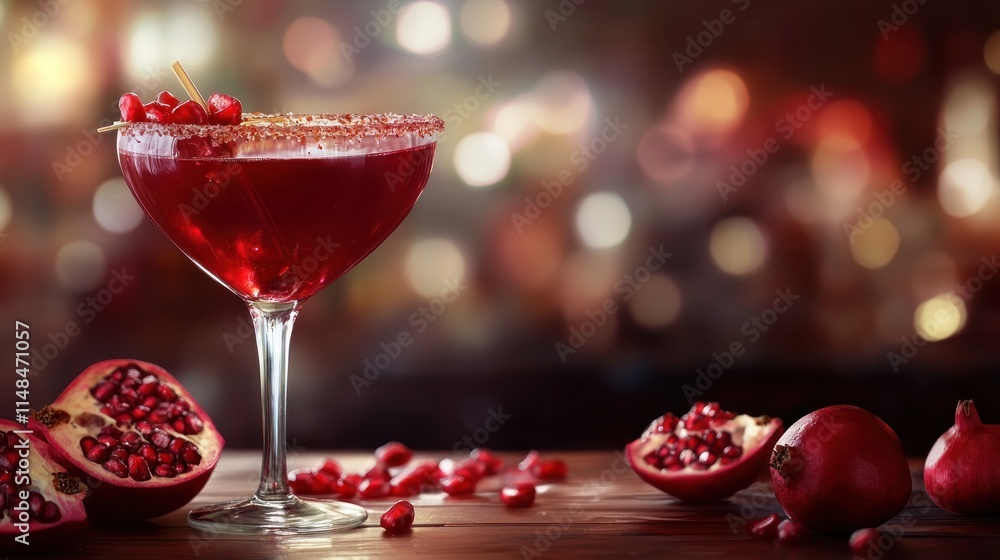 Pomegranate Martini Cocktail: A Festive Red Delight Pomegranate Martini Cocktail: A Festive Red Delight
