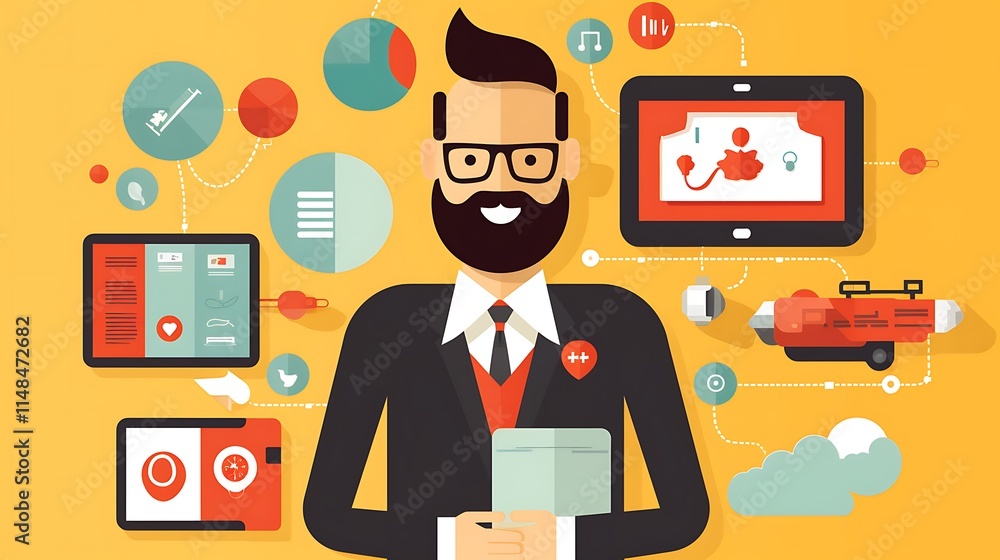 Modern Doctor Uses Technology for Patient Care Modern Doctor Uses Technology for Patient Care