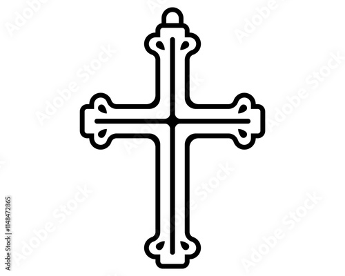 Christian cross icon. Symbol of Jesus Christ.