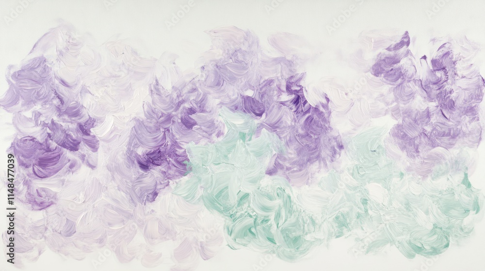 Fototapeta premium Abstract Lavender And Mint Acrylic Painting Texture