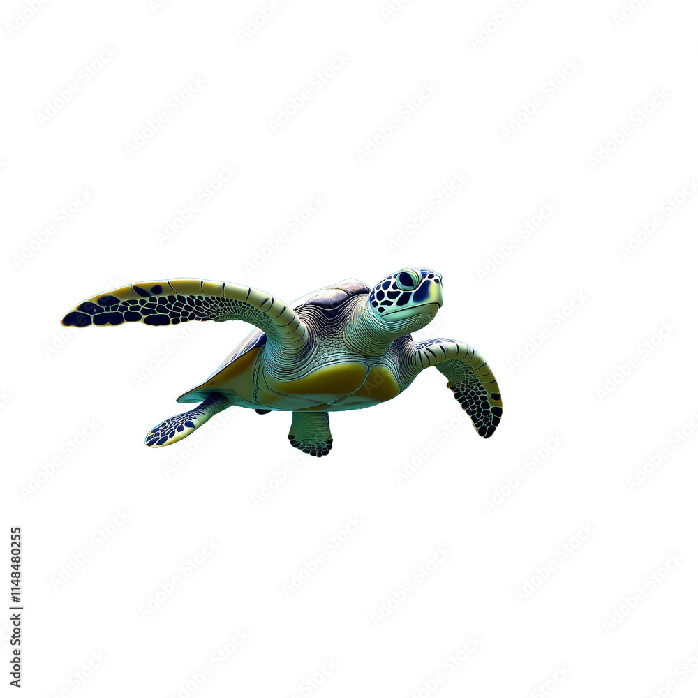 Fototapeta premium Sea turtle swimming in the water