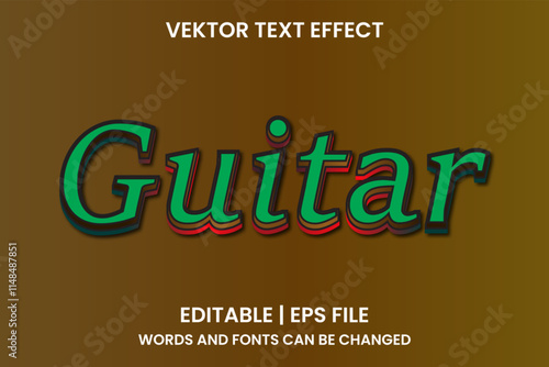 Editable guitar effect text
