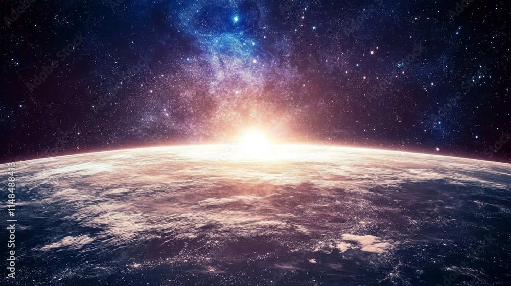Fototapeta premium celestial view, starry sky, night sky, galaxy, cosmic beauty