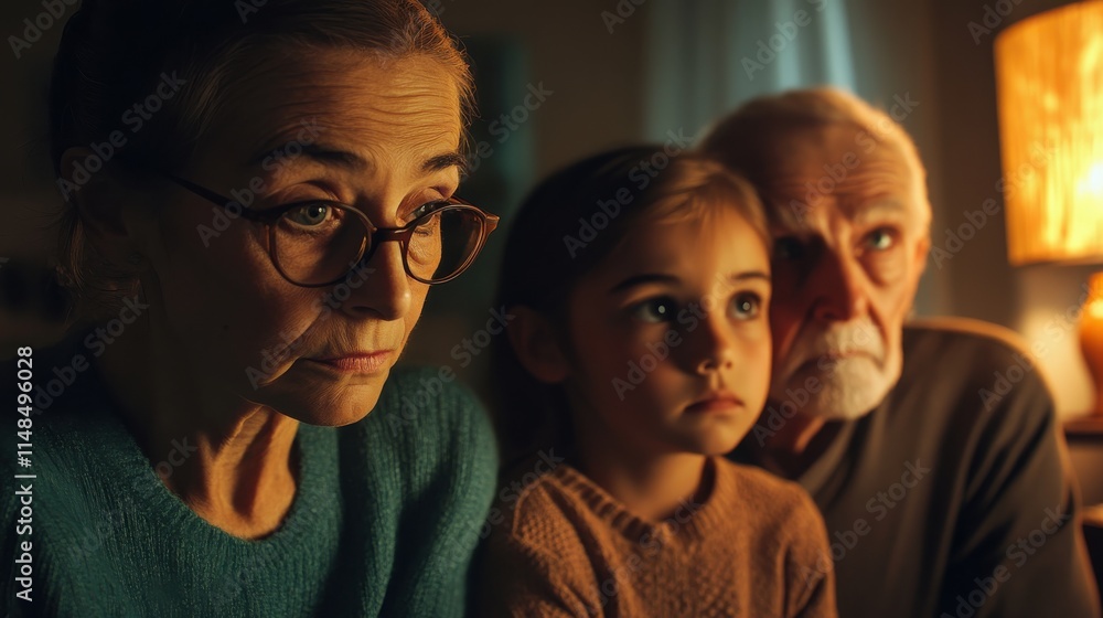 Naklejka premium family, artistic design, dynamic lighting, ultra-realistic