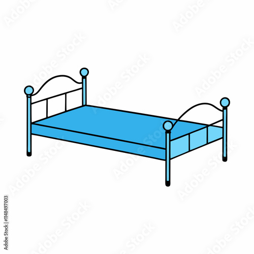 bed in a background