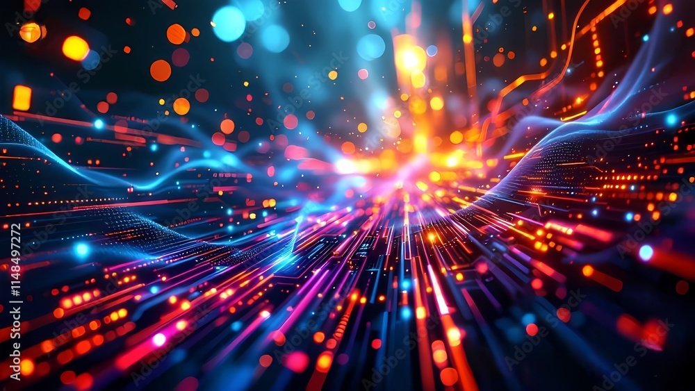 Bright Abstract Light Explosion with Stars and Magic Glow Bright Abstract Light Explosion with Stars and Magic Glow