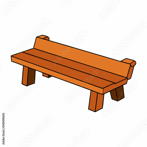 wooden park bench