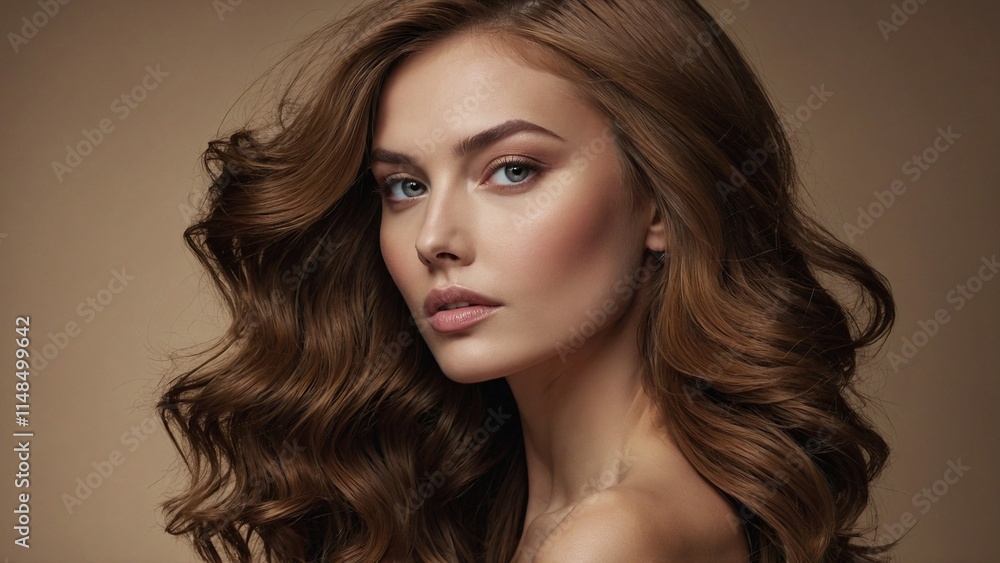 Fototapeta premium A volumizing mousse that adds volume and lifts fine hair. Provides long-lasting hold and natural volume without weighing hair down.