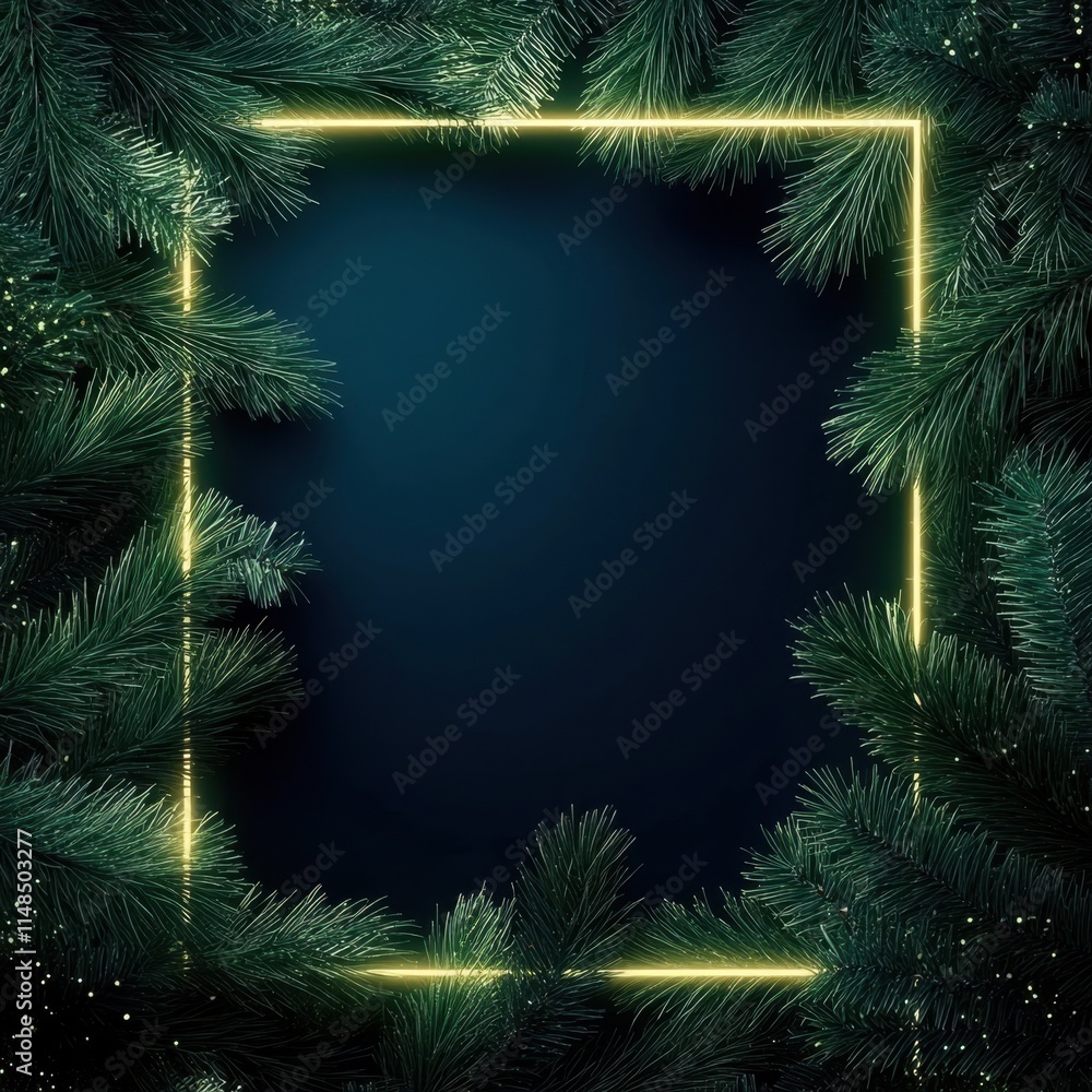Stylish winter scene with a neon-themed Christmas tree perfect for festive layouts. Stylish winter scene with a neon-themed Christmas tree perfect for festive layouts.