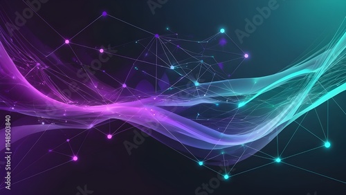 Phoenix abstract network visualization flowing digital