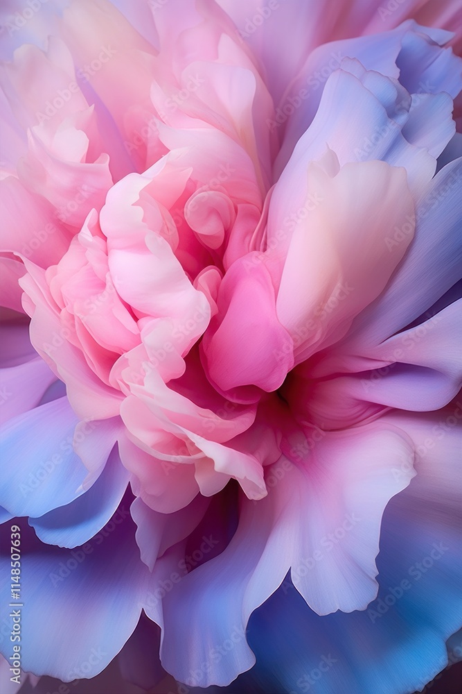 Gentle blue pink background with peony petals. Beautiful flower close up. Gentle blue pink background with peony petals. Beautiful flower close up.