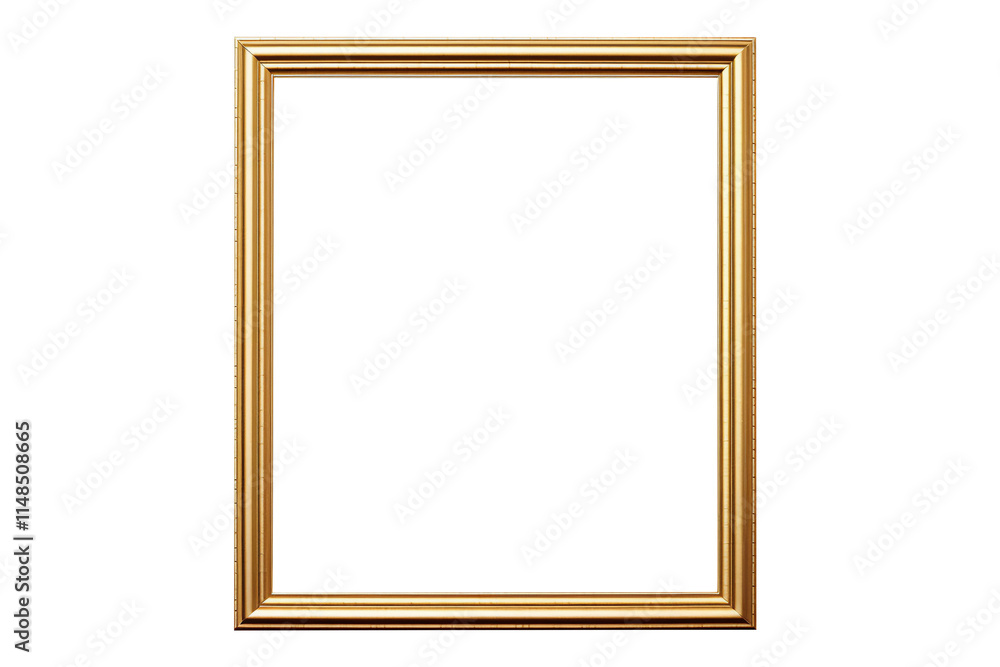Gold gilt picture frame with an empty blank canvas for use as a border or home décor, stock photo isolated on a white background Gold gilt picture frame with an empty blank canvas for use as a border or home décor, stock photo isolated on a white background