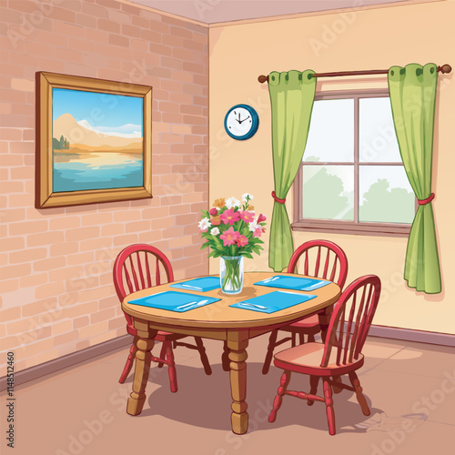 Dining room with table and chairs