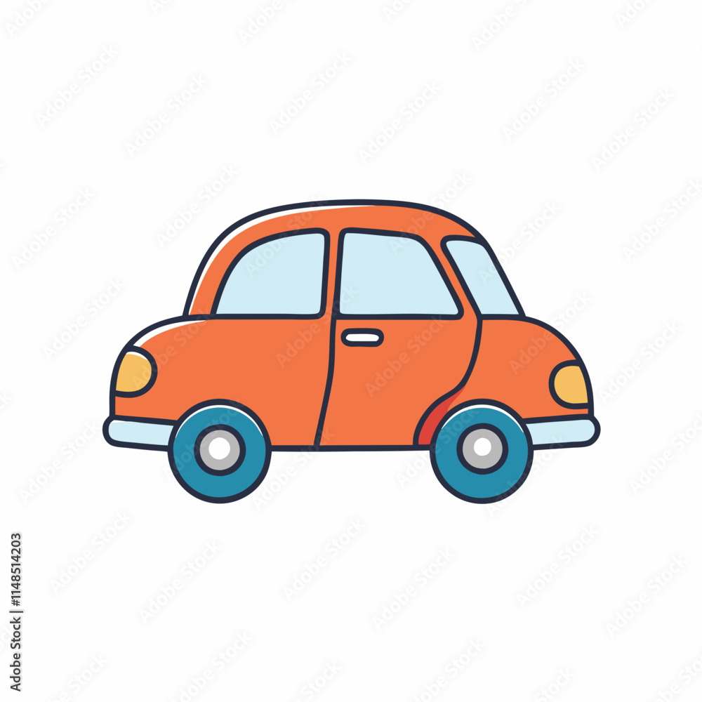 Cute Cartoon Car Vector illustration style Design Cute Cartoon Car Vector illustration style Design
