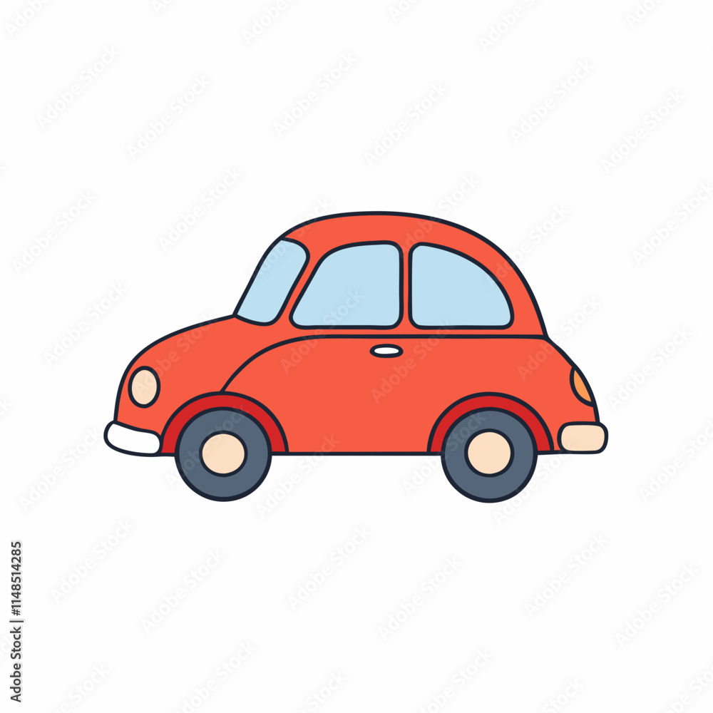 Cute Cartoon Car Vector illustration style Design Cute Cartoon Car Vector illustration style Design