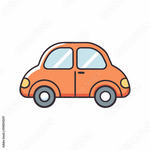 Cute Cartoon Car Vector illustration style Design