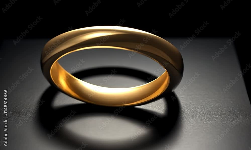 Elegant Gold Ring: A Modern Design Jewel Elegant Gold Ring: A Modern Design Jewel