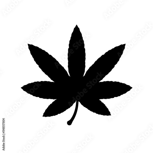 marijuana leaf , cannabis - vector icon