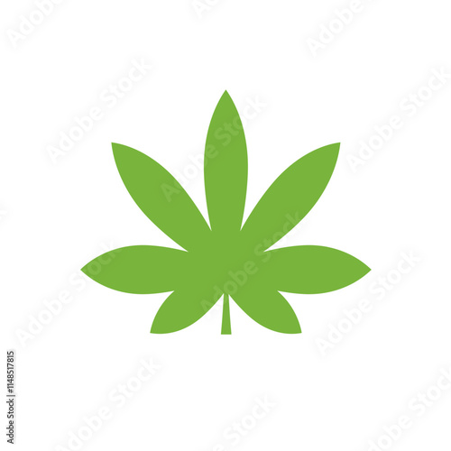 marijuana leaf , cannabis - vector icon