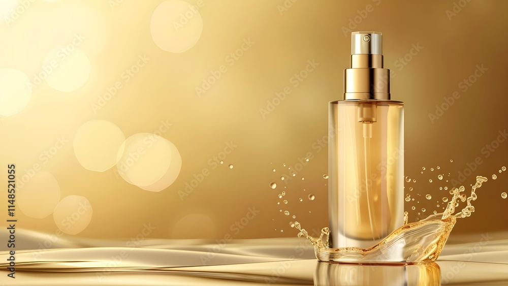 Naklejka premium yellow cosmetic for beauty brand perfume