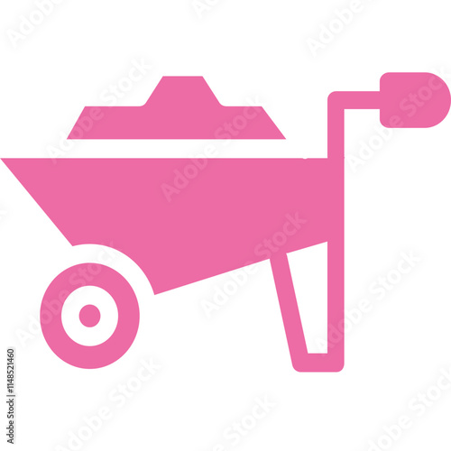 wheelbarrow hand truck barrow icon design logo