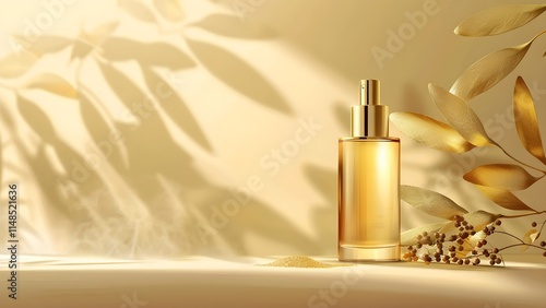 yellow cosmetic for beauty brand perfume
