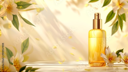 yellow cosmetic for beauty brand perfume