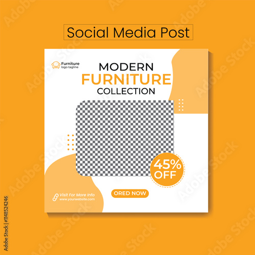 Furniture sale Instagram post and social media template