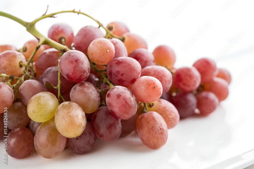 succulent grapes on a bright white background succulent grapes on a bright white background